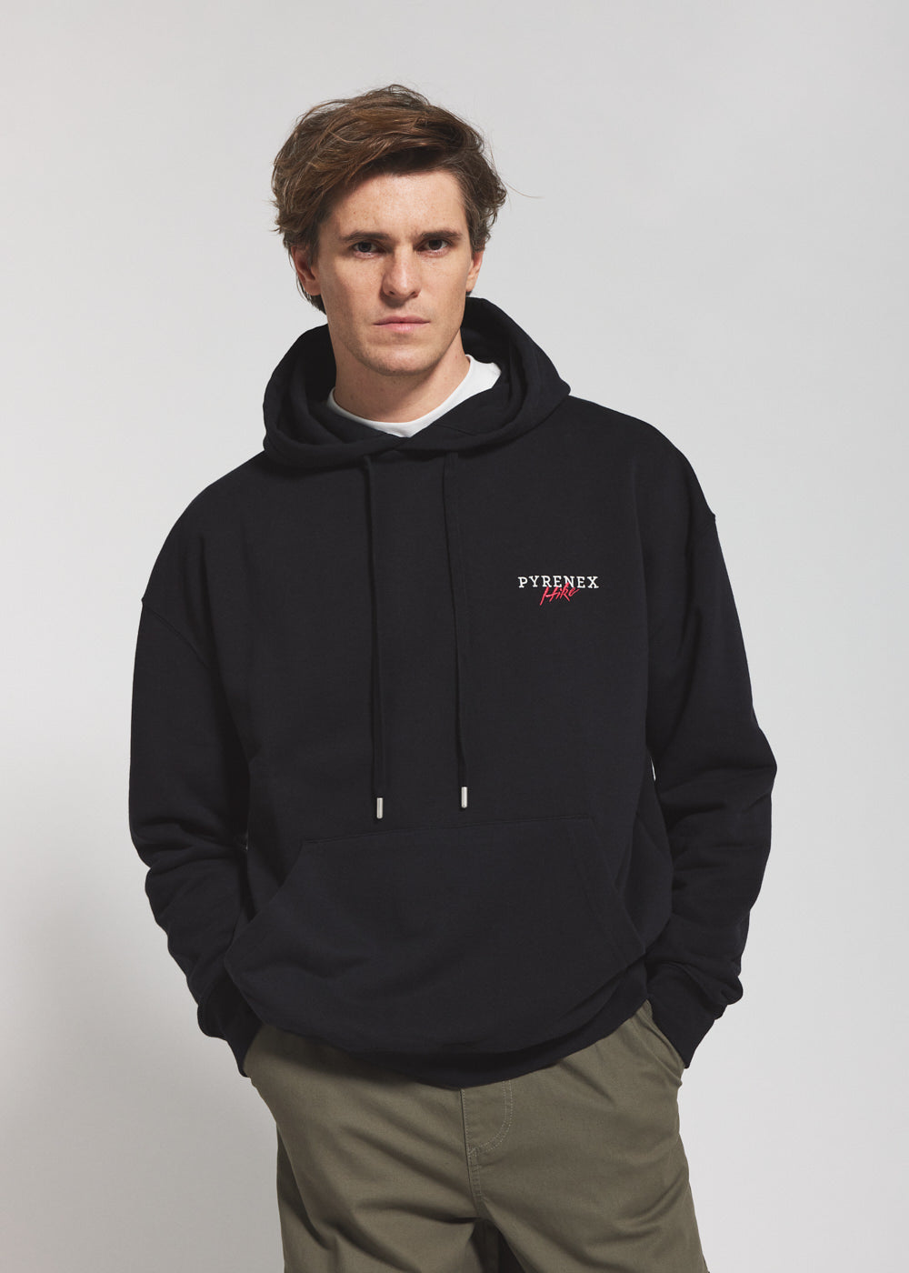 pyrenex Pullover unisexe à capuche en coton biologique Pyrenex Sierra noir