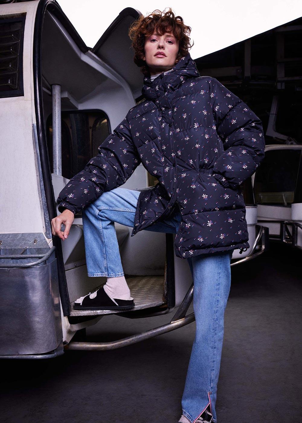 Pyrenex Doudoune Roseanna Getty Print Charbon