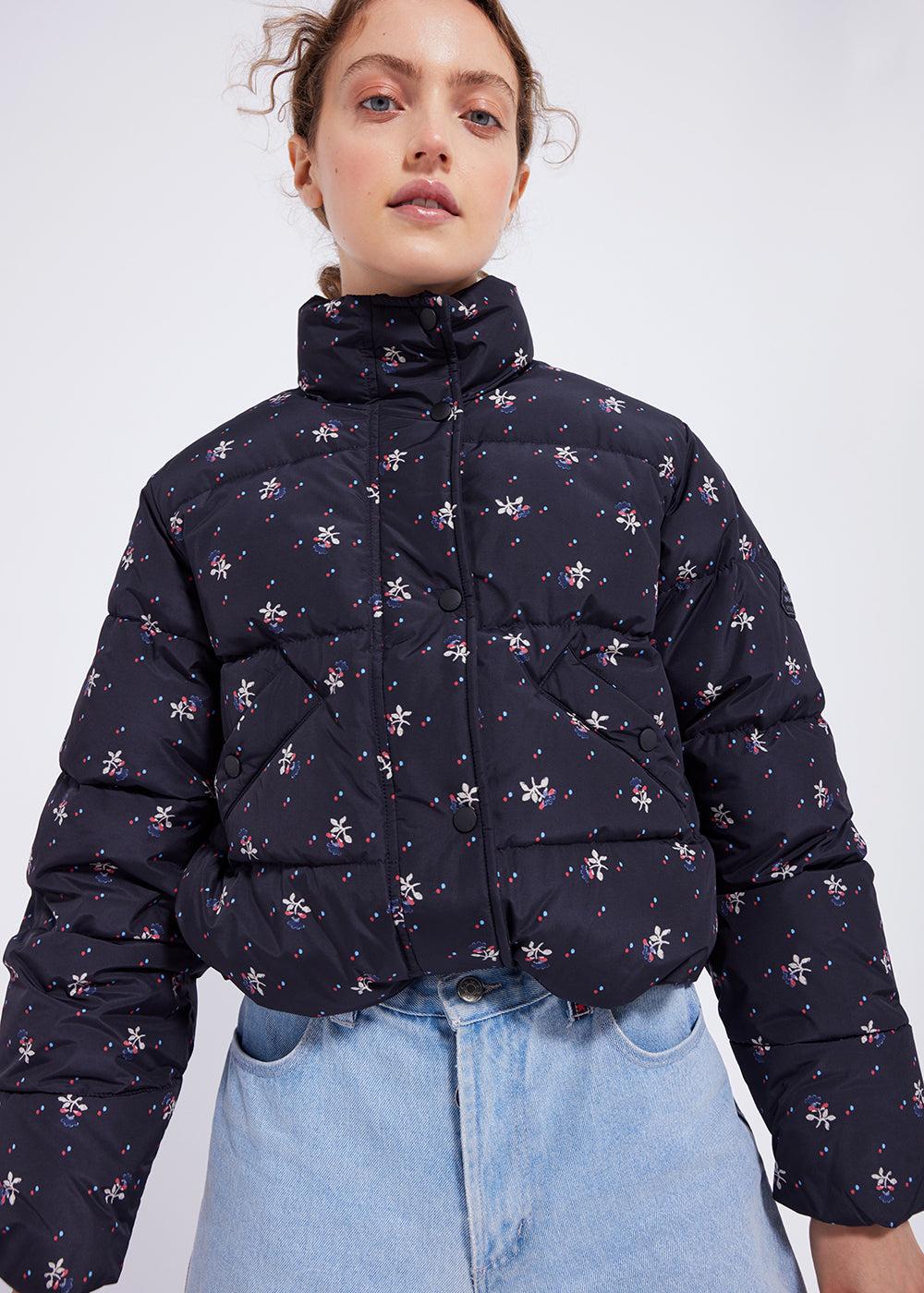 Pyrenex Doudoune Roseanna Lodge Print Charbon