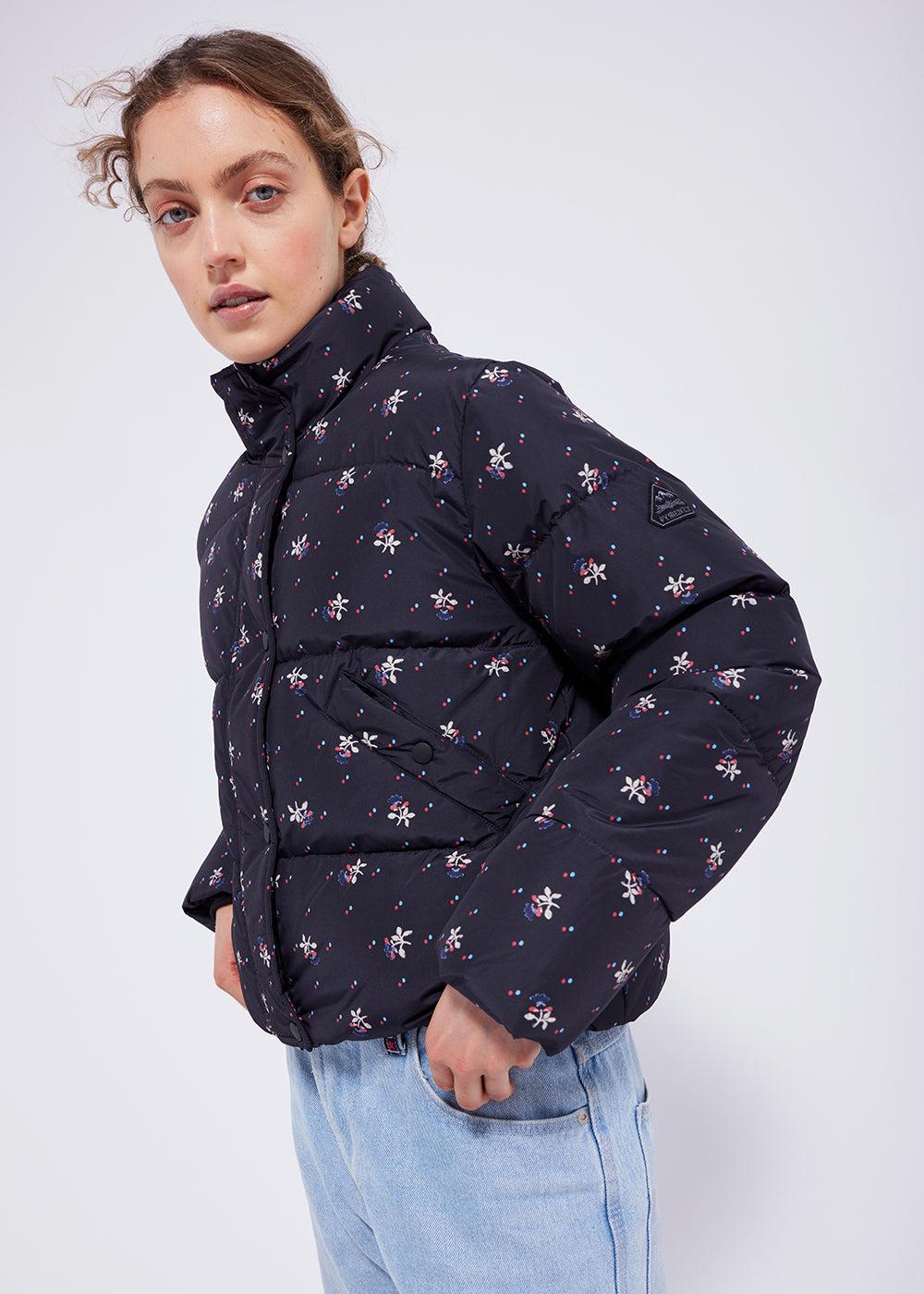 Pyrenex Doudoune Roseanna Lodge Print Charbon