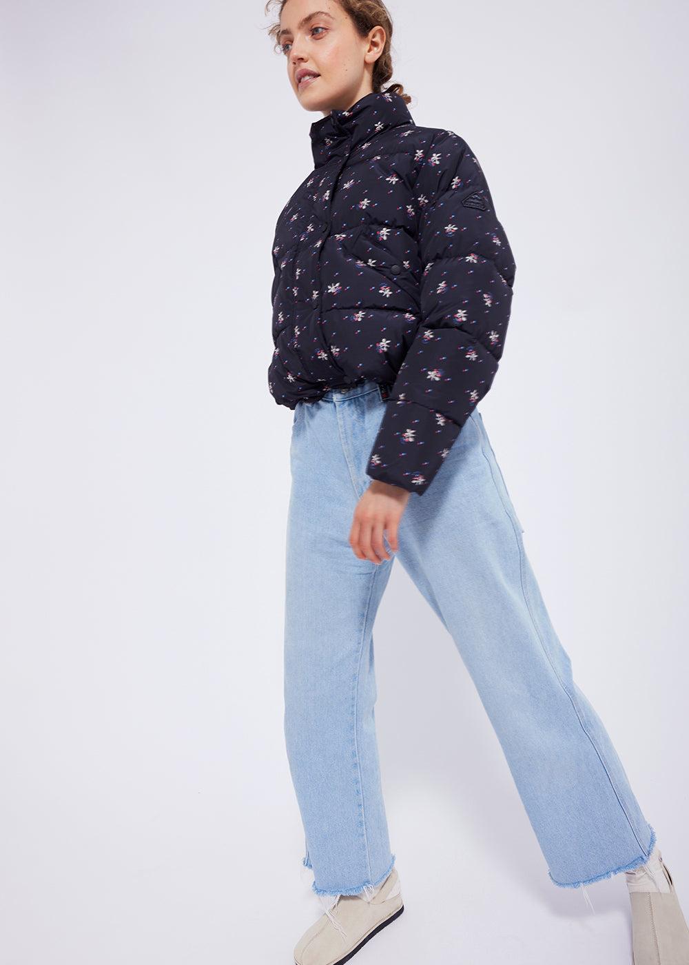 pyrenex Doudoune Roseanna Lodge Print charbon