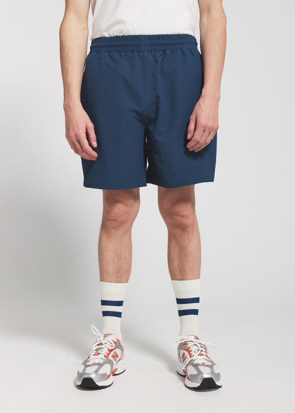 Pyrenex Short Homme En Tissu Léger Horzain Bleu