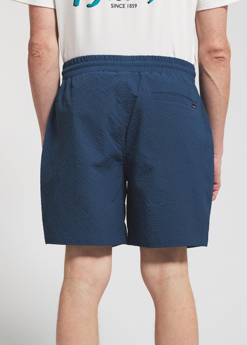 Pyrenex Short Homme En Tissu Léger Horzain Bleu