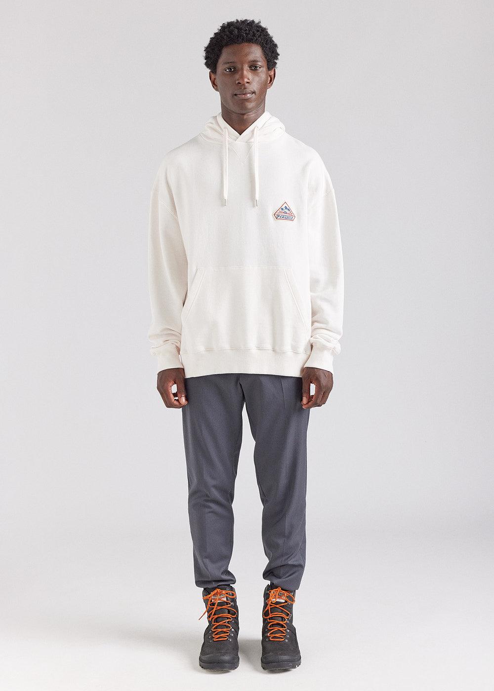 Pyrenex Sweat à Capuche Unisexe En Coton Bio Pyrenex Journey Chalk