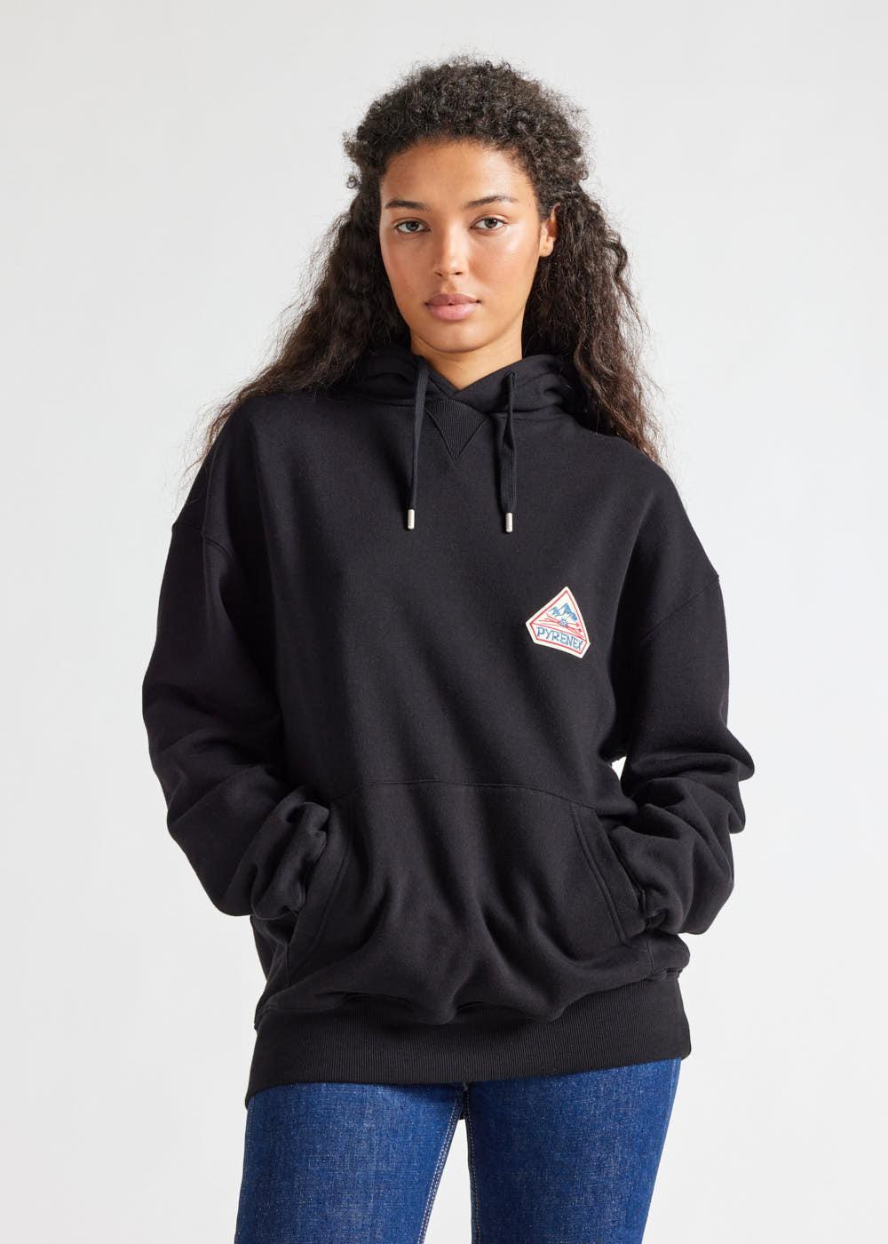 Pyrenex Sweat à Capuche Unisexe En Coton Bio Pyrenex Journey Black