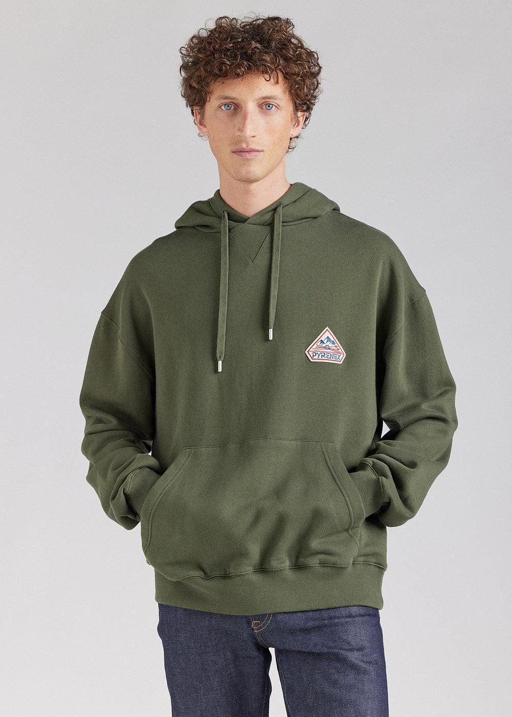 pyrenex Sweat à capuche unisexe en coton bio Pyrenex Journey Deep Khaki