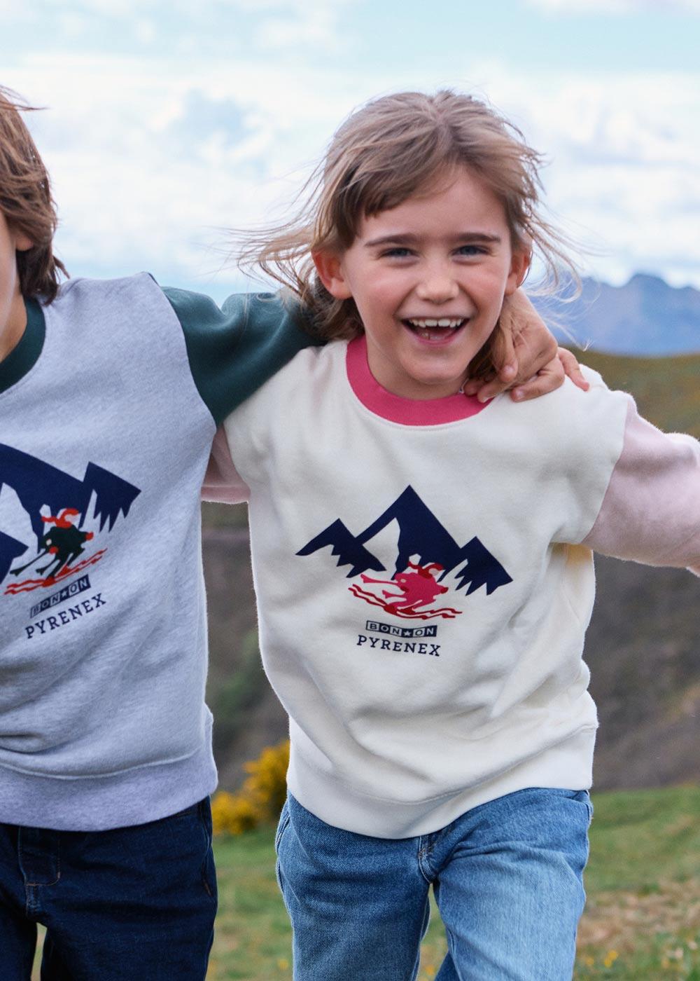pyrenex Sweat Sandy en coton pour enfant Pyrenex x Bonton crème