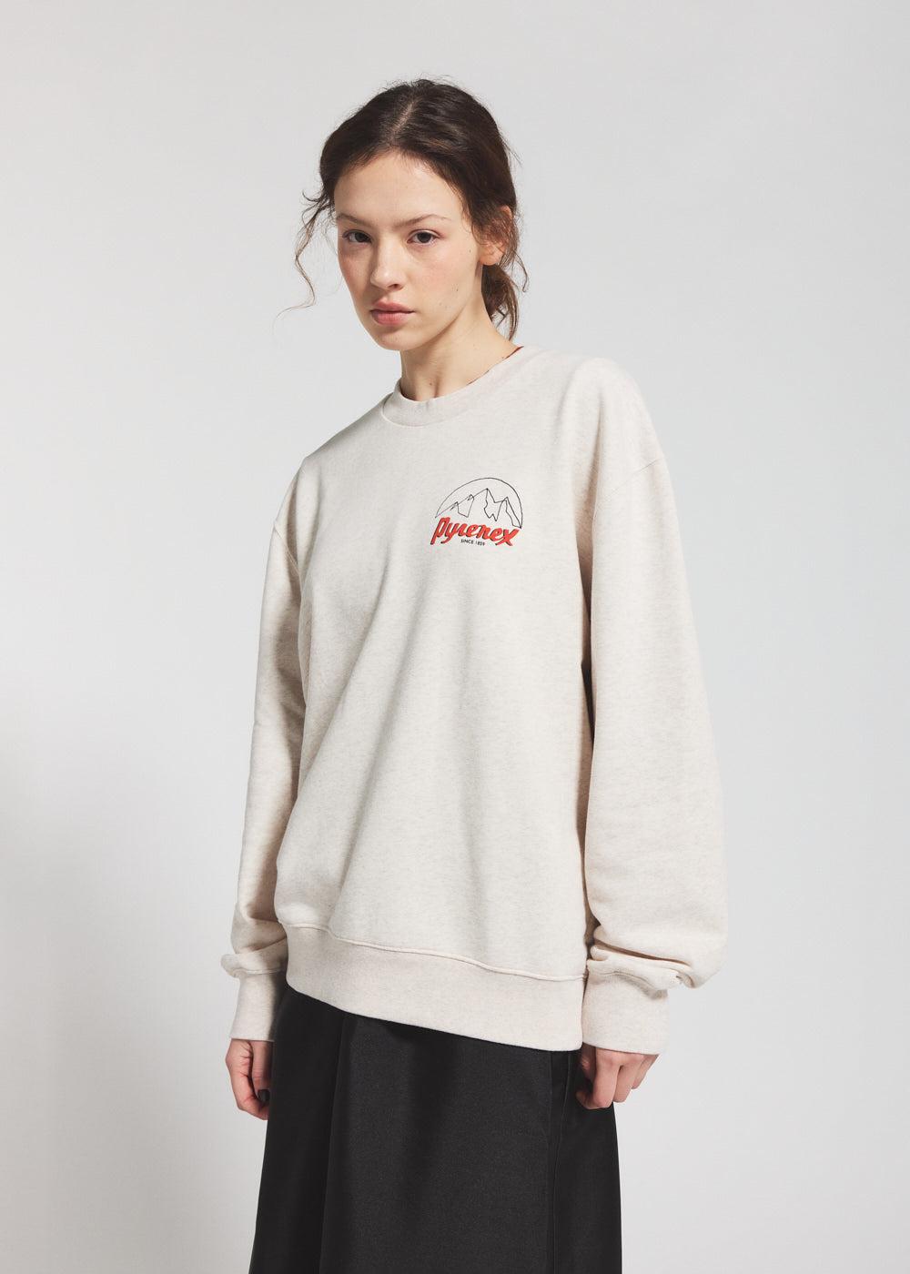Pyrenex Sweatshirt Unisexe En Coton Biologique Pyrenex Cliff Crème