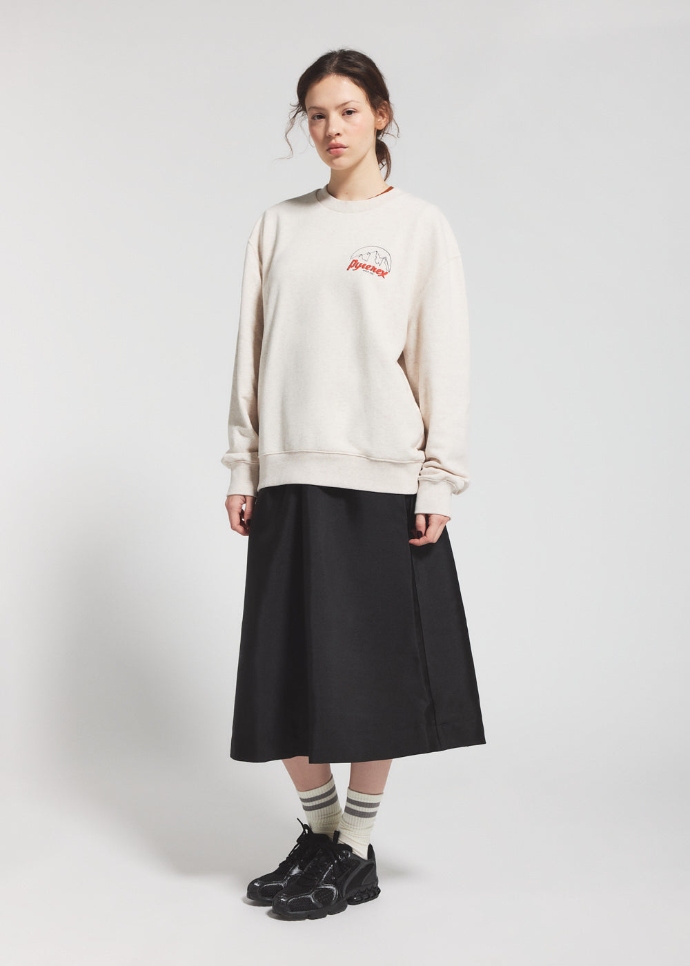Pyrenex Sweatshirt Unisexe En Coton Biologique Pyrenex Cliff Crème