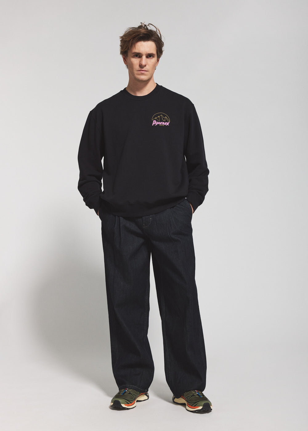 Pyrenex Sweatshirt Unisexe En Coton Biologique Pyrenex Cliff Noir