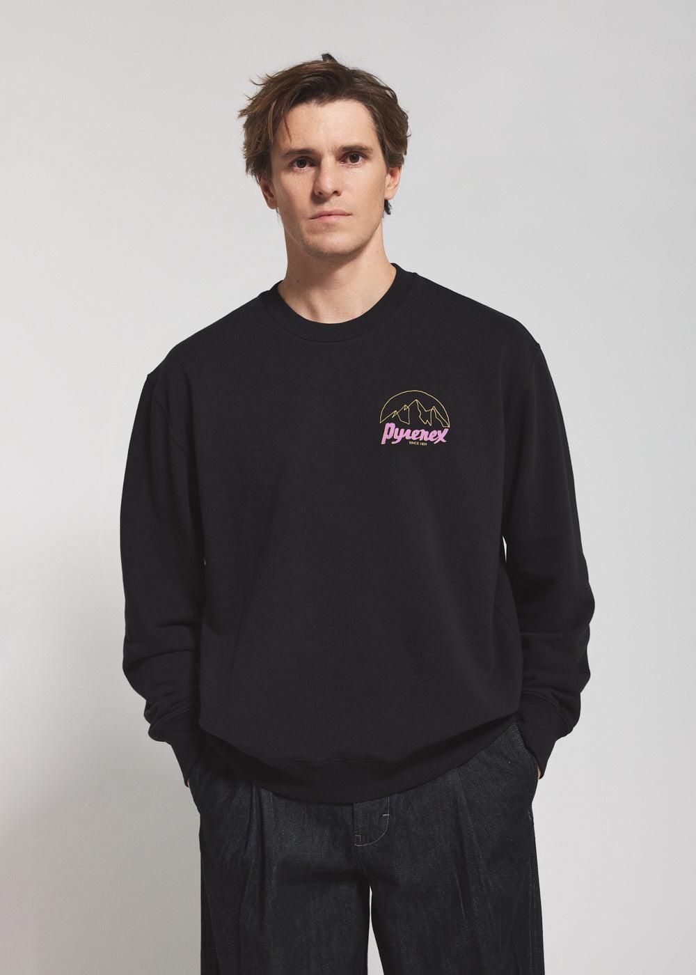 pyrenex Sweatshirt unisexe en coton biologique Pyrenex Cliff noir pyrenex Sweatshirt unisexe en coton biologique Pyrenex Cliff noir