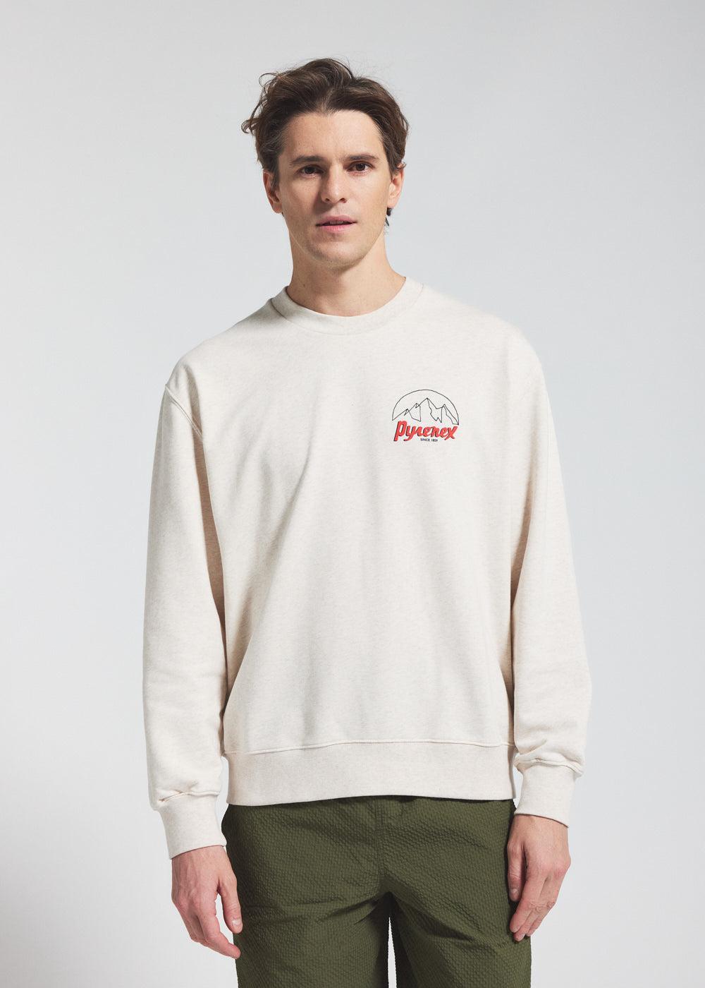 pyrenex Sweatshirt unisexe en coton biologique Pyrenex Cliff crème pyrenex Sweatshirt unisexe en coton biologique Pyrenex Cliff crème