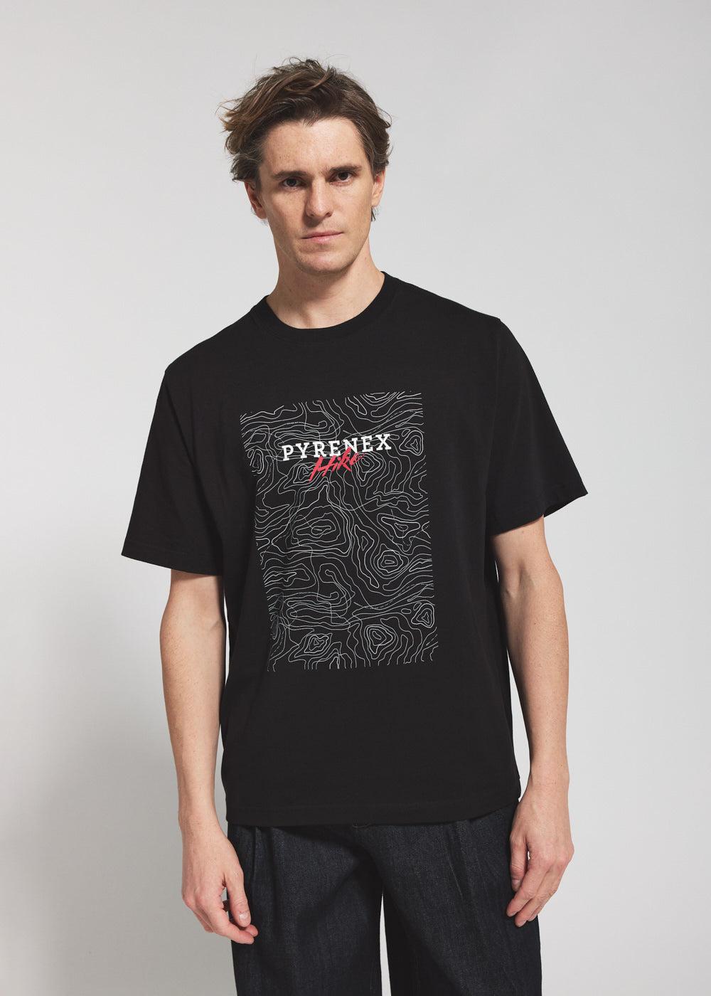 pyrenex T-shirt unisexe col rond en coton biologique Pyrenex Pike noir