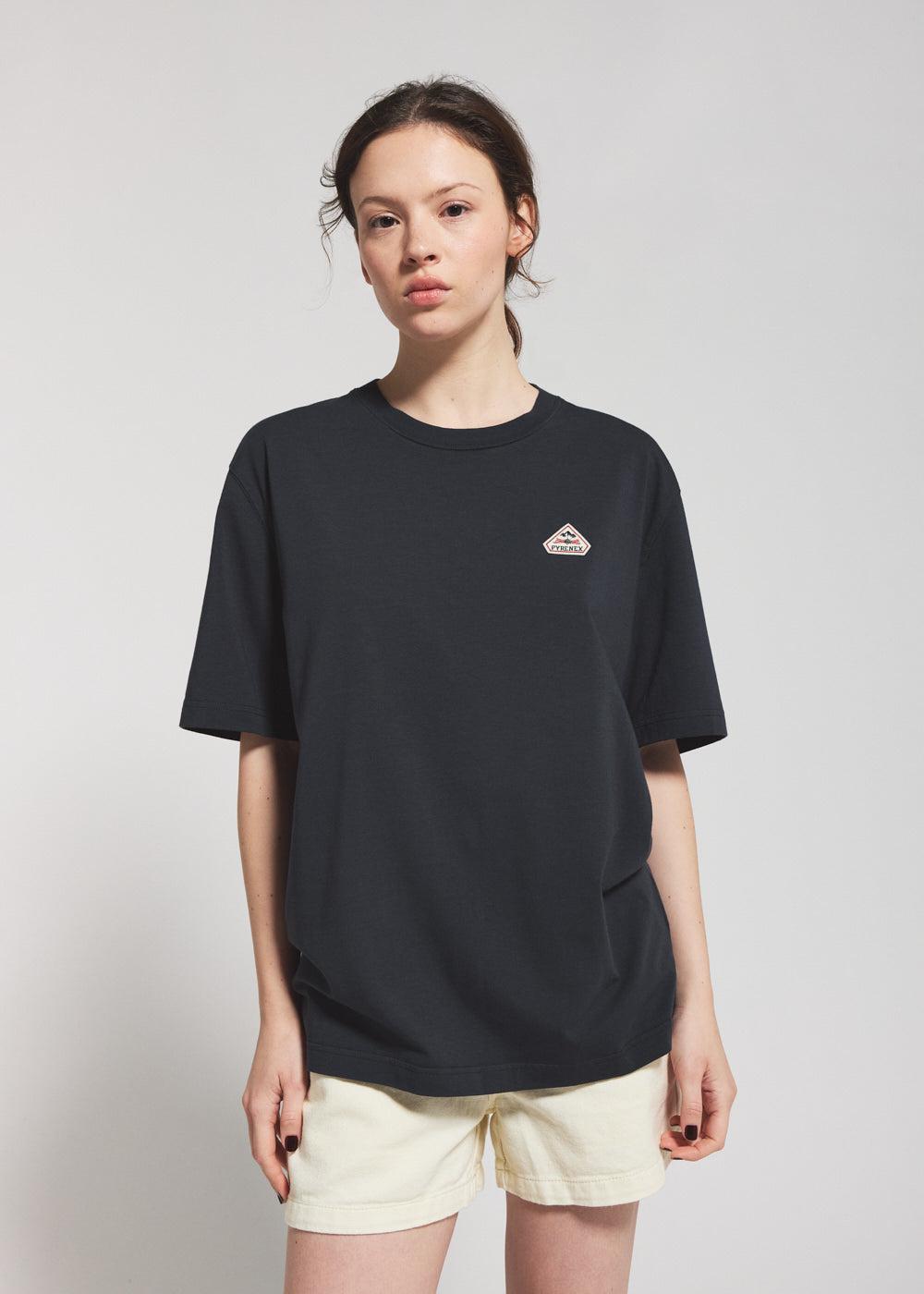 Pyrenex T-shirt Unisexe En Coton Biologique Pyrenex Classic Bleu Marine