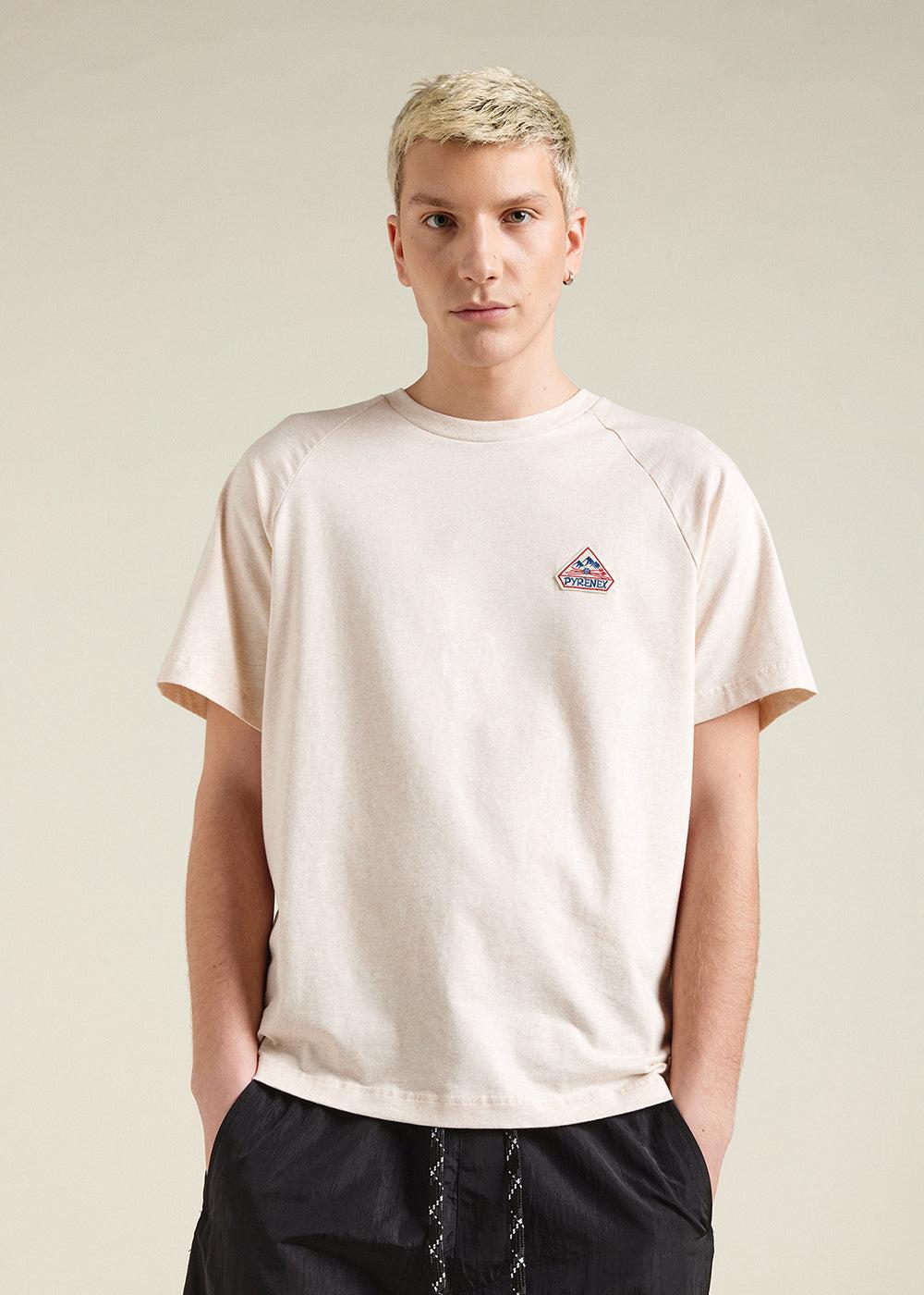 Pyrenex T-shirt Unisexe En Coton Biologique Pyrenex Corto Oat Meal Heather