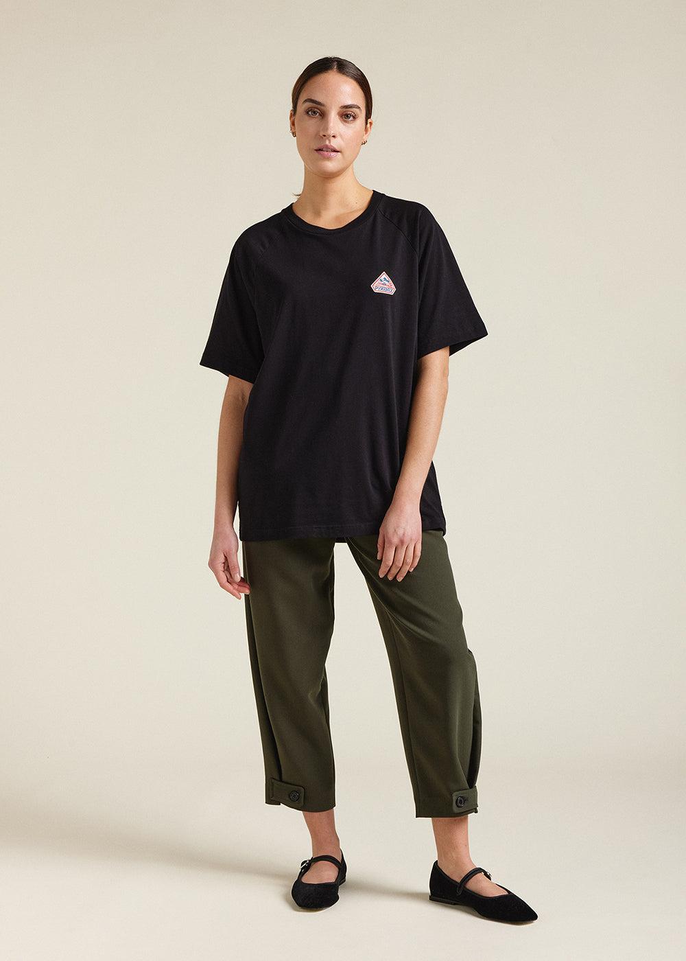 pyrenex T-shirt unisexe en coton biologique Pyrenex Corto Black