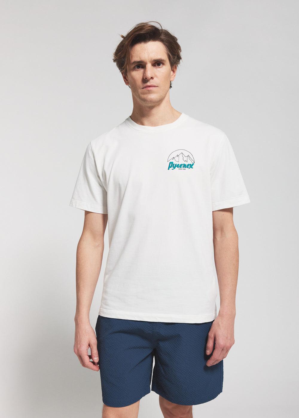 Pyrenex T-shirt Unisexe En Coton Biologique Pyrenex Hill Blanc