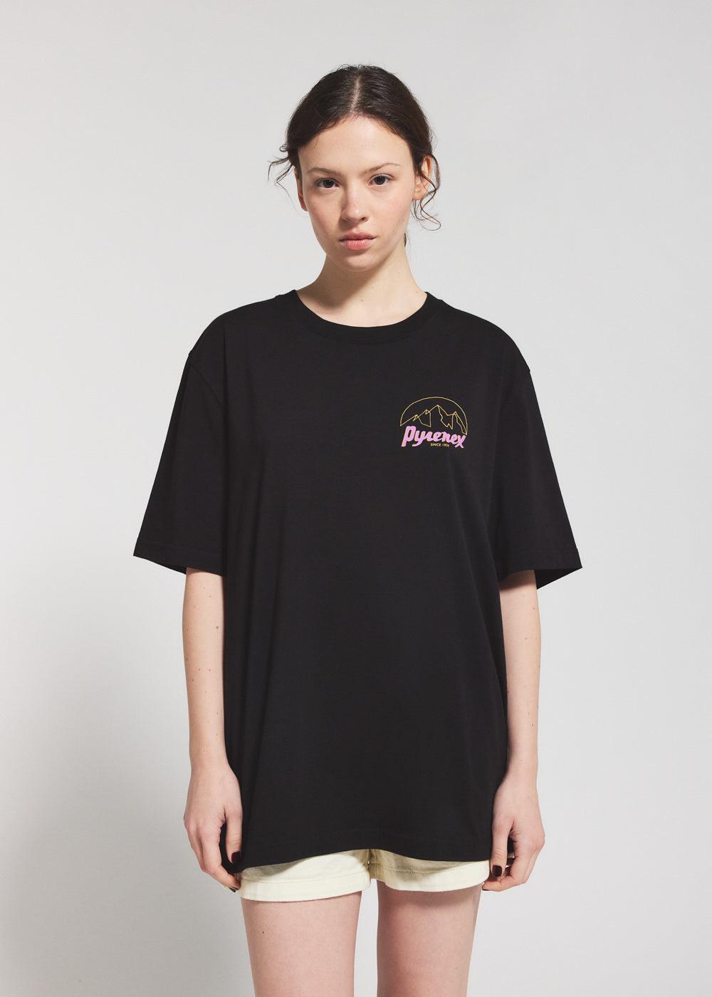Pyrenex T-shirt Unisexe En Coton Biologique Pyrenex Hill Noir