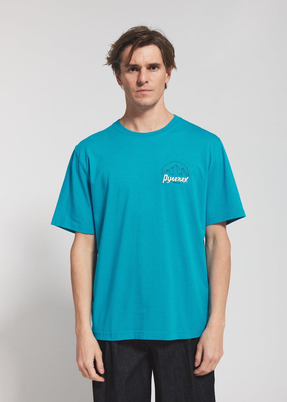 Pyrenex T-shirt Unisexe En Coton Biologique Pyrenex Hill Turquoise