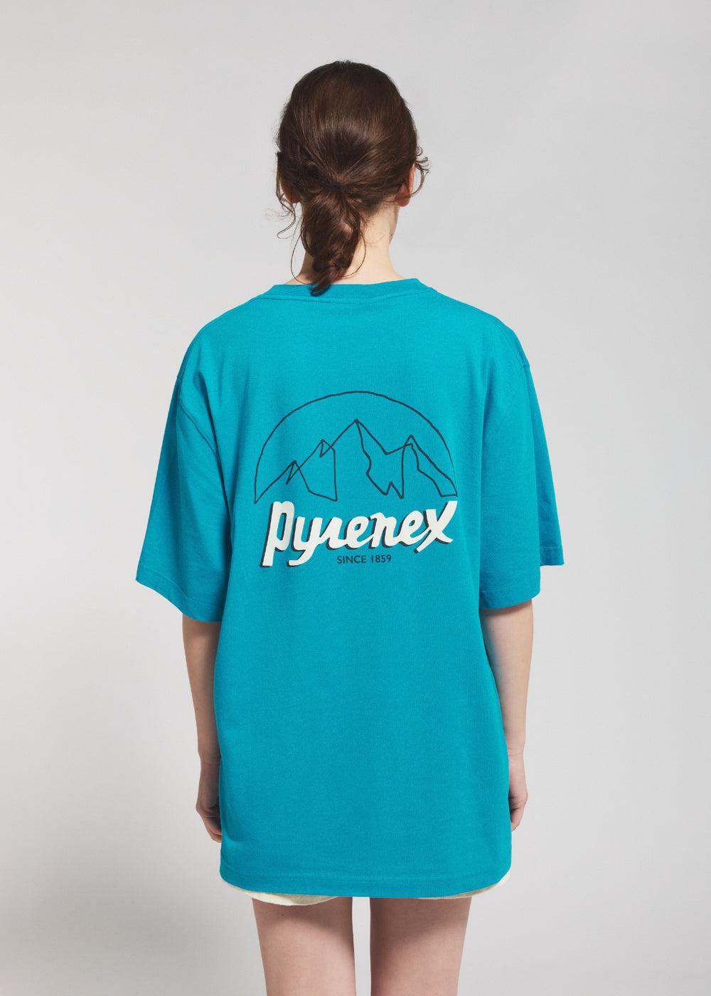 Pyrenex T-shirt Unisexe En Coton Biologique Pyrenex Hill Turquoise