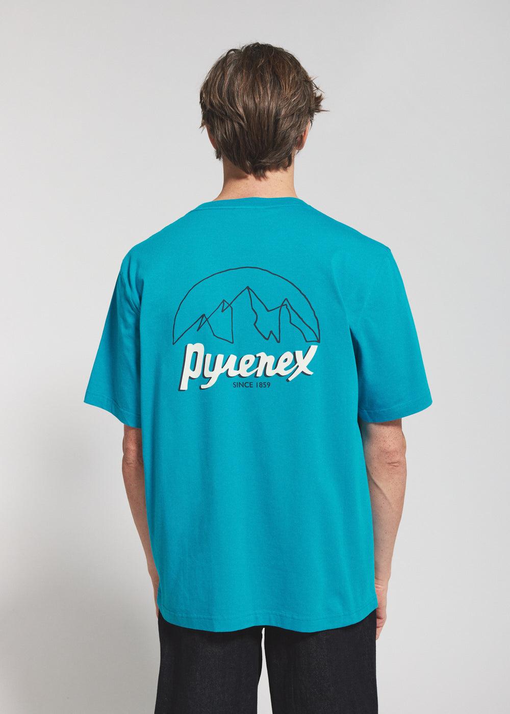Pyrenex T-shirt Unisexe En Coton Biologique Pyrenex Hill Turquoise