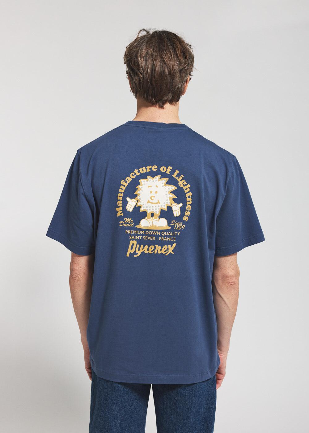 Pyrenex T-shirt Unisexe En Coton Biologique Pyrenex Mfg Tee Bleu