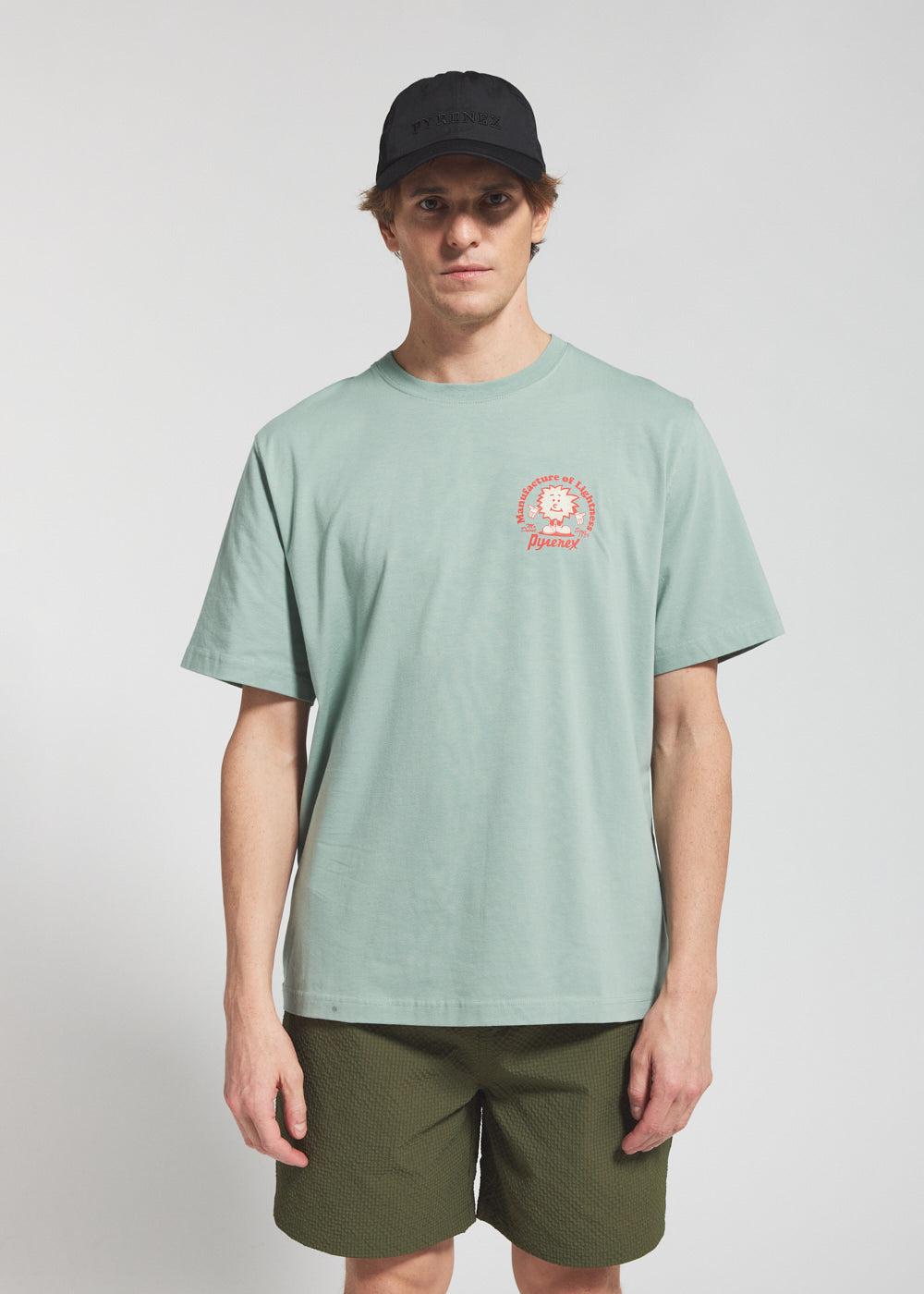 Pyrenex T-shirt Unisexe En Coton Biologique Pyrenex Mfg Tee Vert D'eau