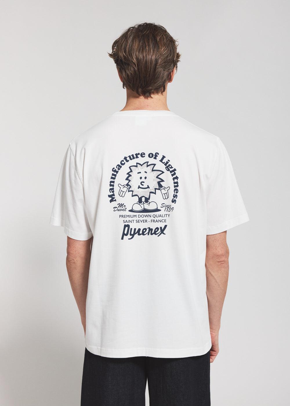 Pyrenex T-shirt Unisexe En Coton Biologique Pyrenex Mfg Tee Blanc