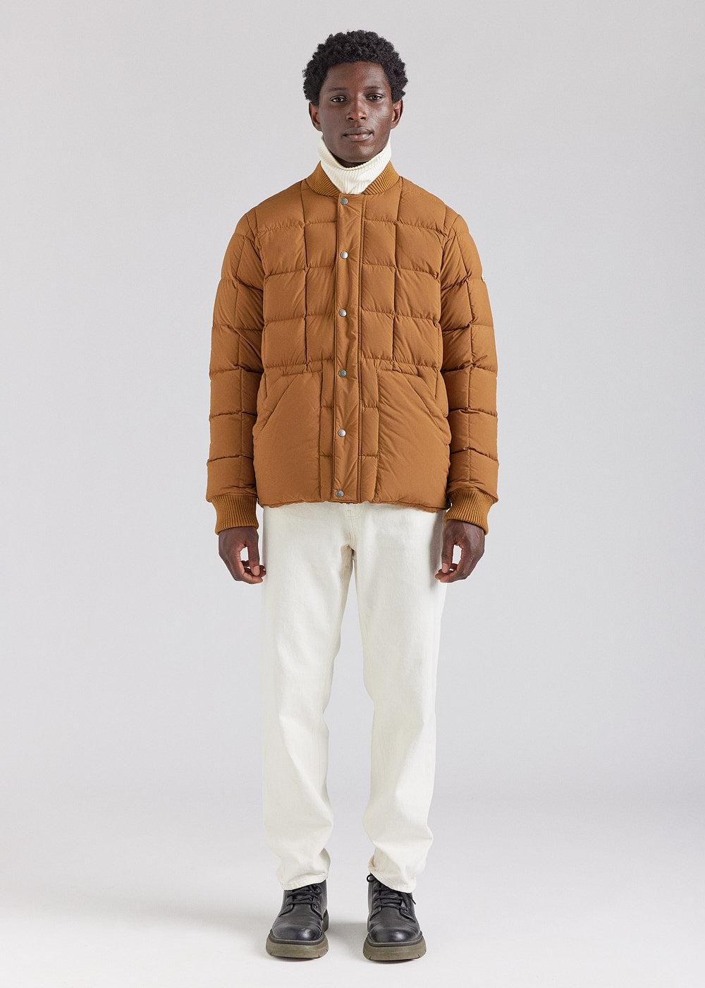 Pyrenex Veste Doudoune Homme Pyrenex Flight à Piquage Carré Bronze Brown