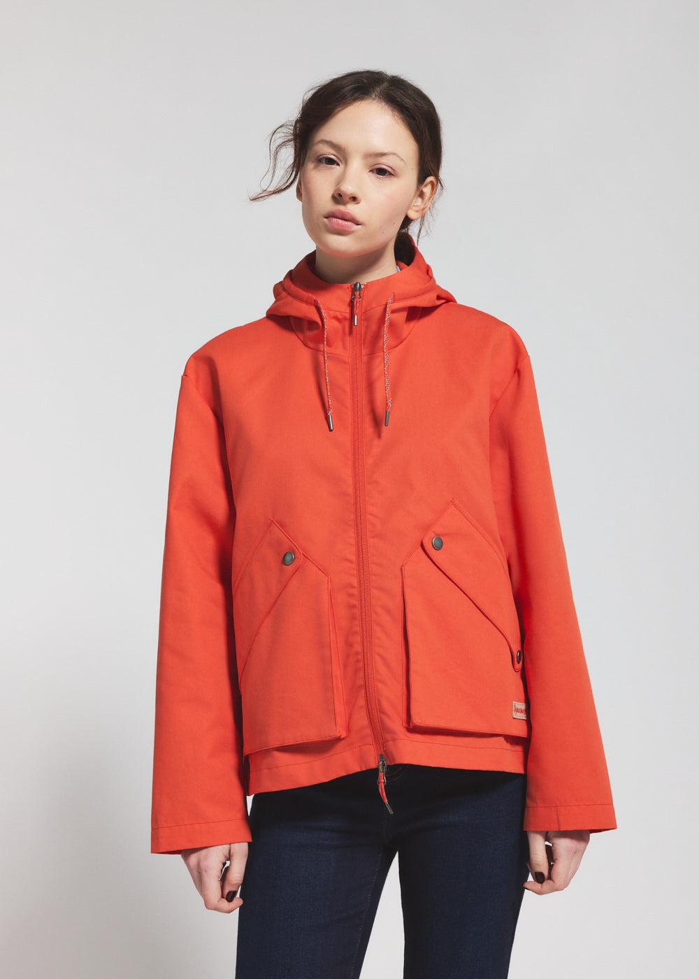pyrenex Veste légère à capuche femme Pyrenex Waterfall orange