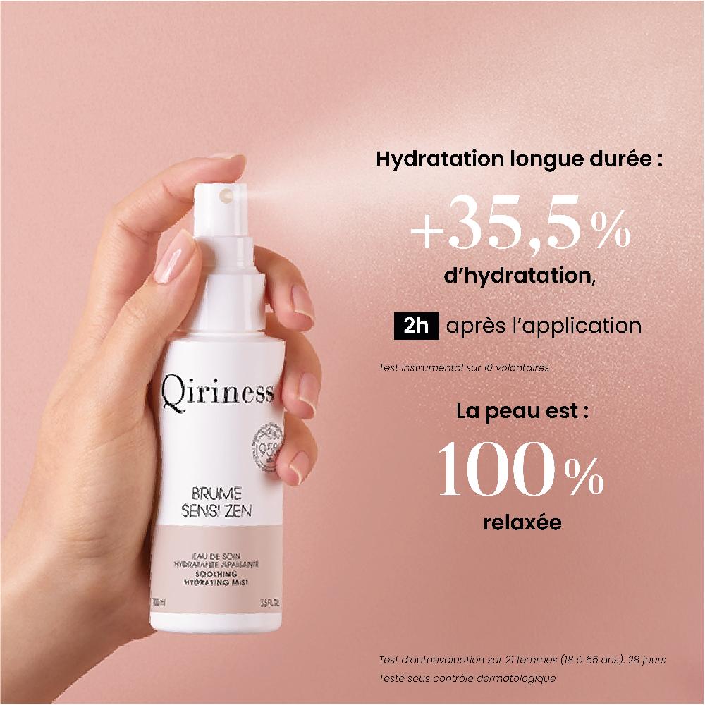 Qiriness Brume Hydratante Protectrice - Concombre Acide Hyaluronique - Sensi Zen