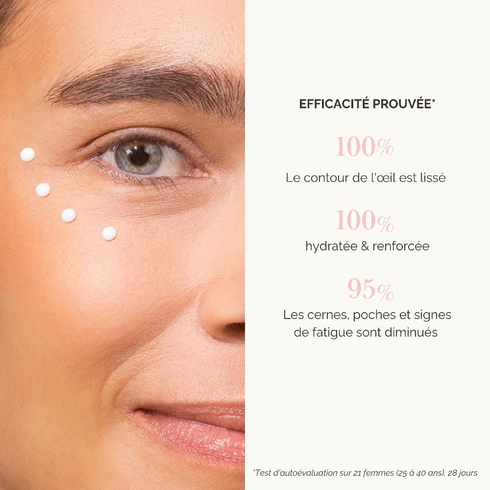 Qiriness Contour Des Yeux Anti-Fatigue - Acide Hyaluronique - Caresse Regard Énergie