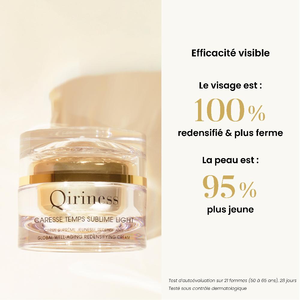 Qiriness Crème Anti-âge - Acide Hyaluronique Vitamine C - Temps Sublime Light