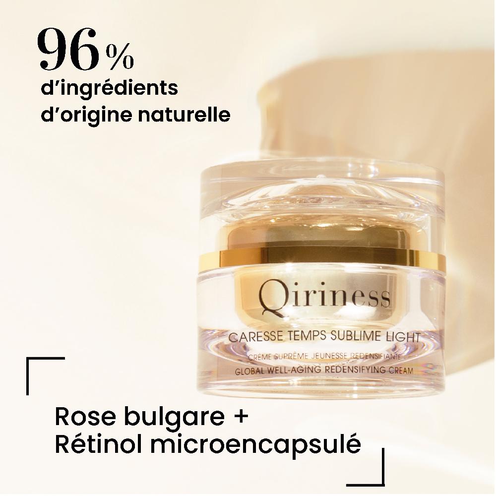 Qiriness Crème Anti-âge - Acide Hyaluronique Vitamine C - Temps Sublime Light