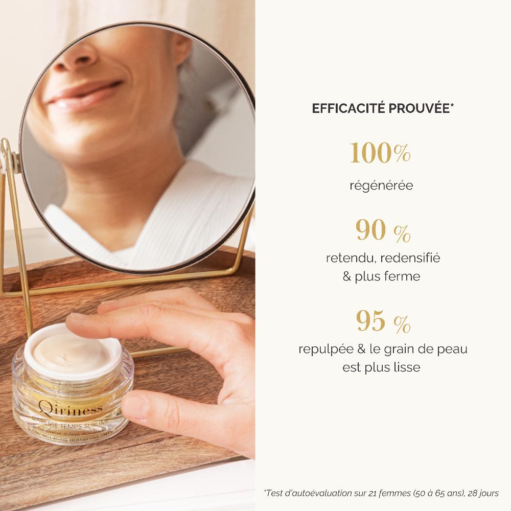 Qiriness Crème Anti-âge Globale - Acide Hyaluronique & Rétinol - Caresse Temps Sublime