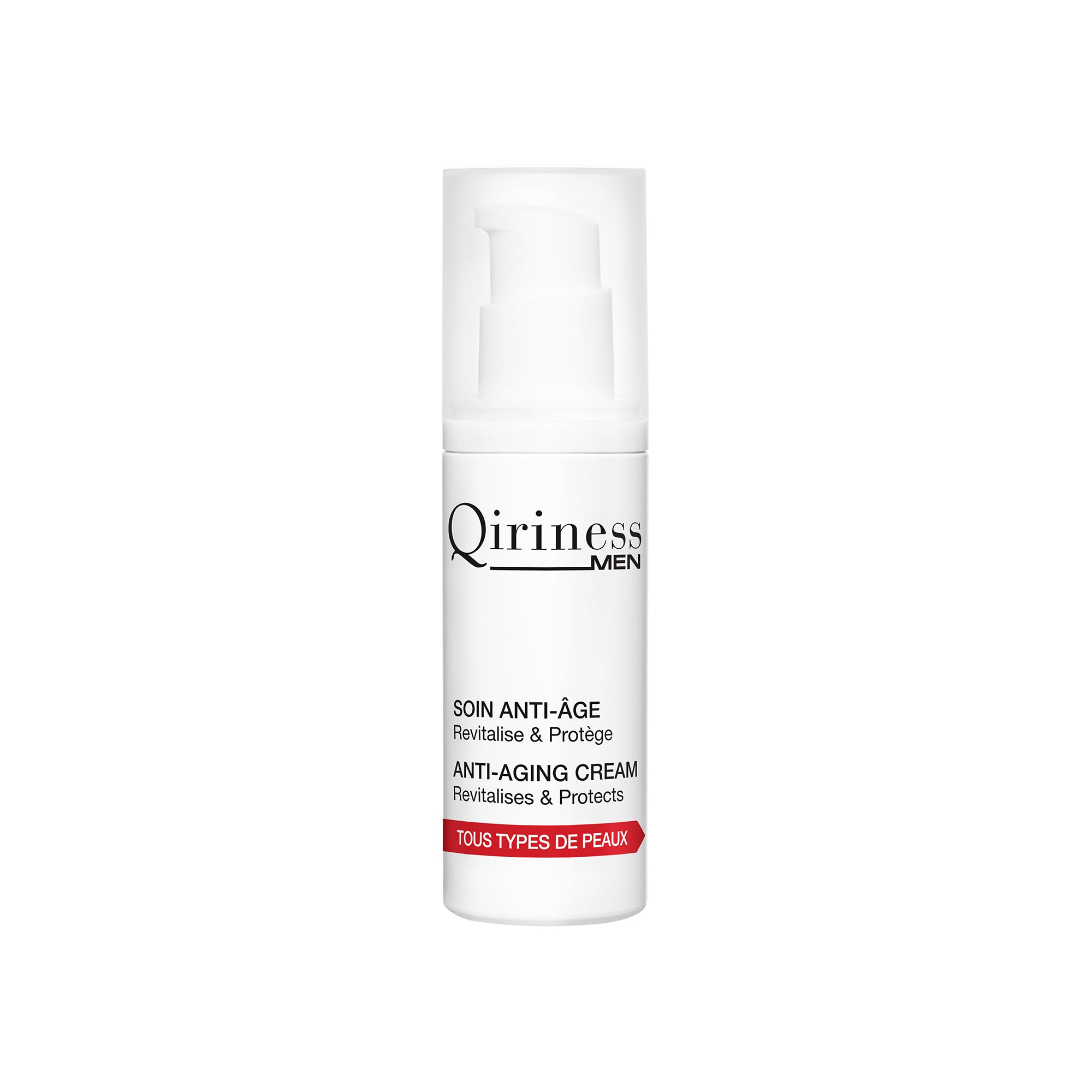 qiriness Crème Anti-Âge Homme - Acide Hyaluronique & Niacinamide