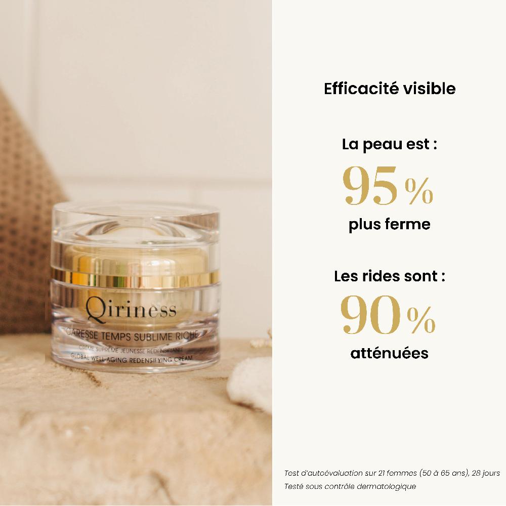 Qiriness Crème Anti-âge - Rétinol & Acide Hyaluronique - Caresse Temps Sublime Riche