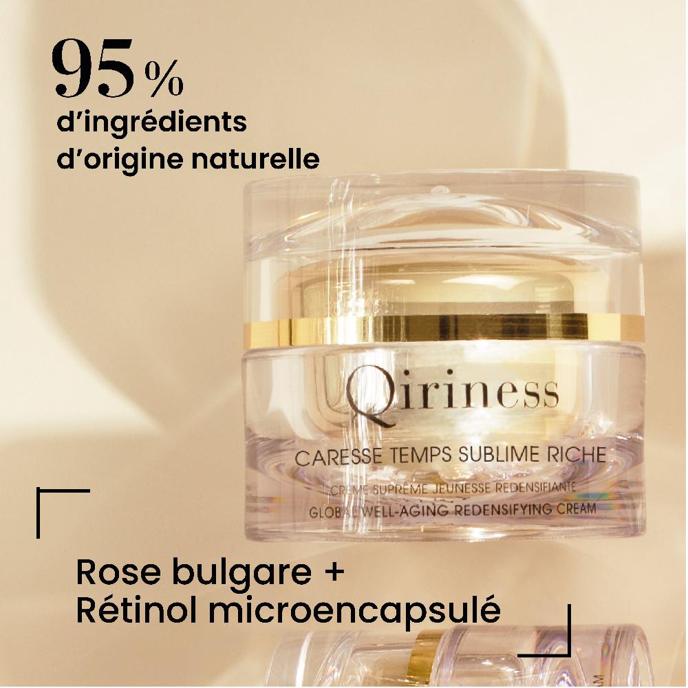 Qiriness Crème Anti-âge - Rétinol & Acide Hyaluronique - Caresse Temps Sublime Riche