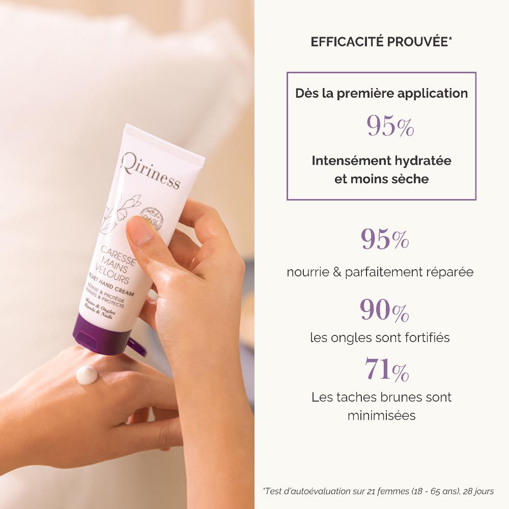 Qiriness Crème Mains Hydratante & Réparatrice - Caresse Mains Velours