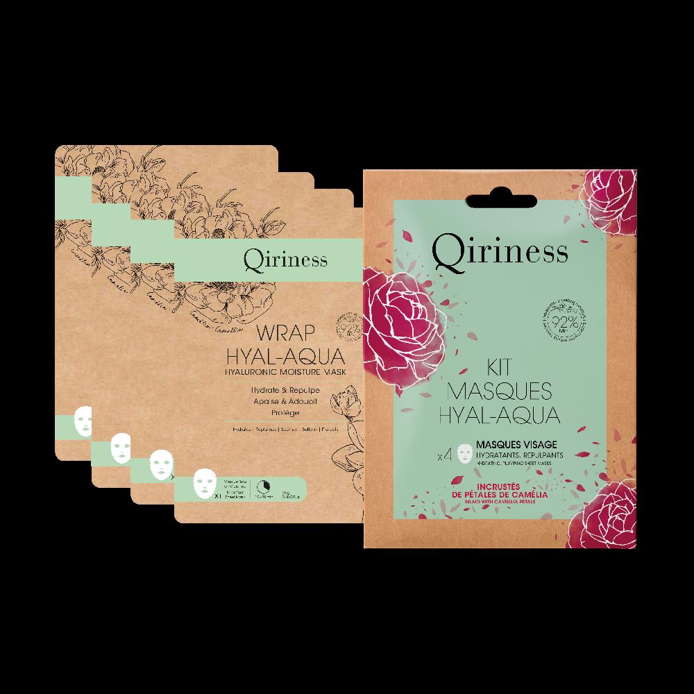 qiriness Kit 4 Masques Hydratants Acide Hyaluronique - Hyal-Aqua