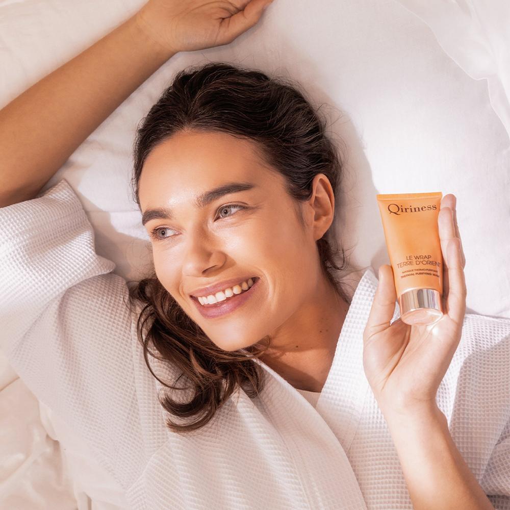 Qiriness Masque Argile Thermo-Purifiant - Huile De Pépins De Raisin- Wrap Terre D'Orient