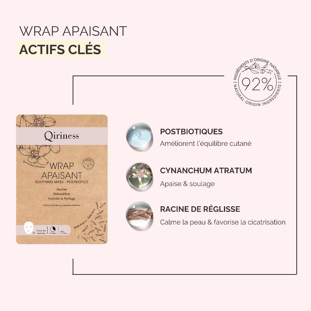 Qiriness Masque Visage Hydratant Enveloppant - Wrap Apaisant
