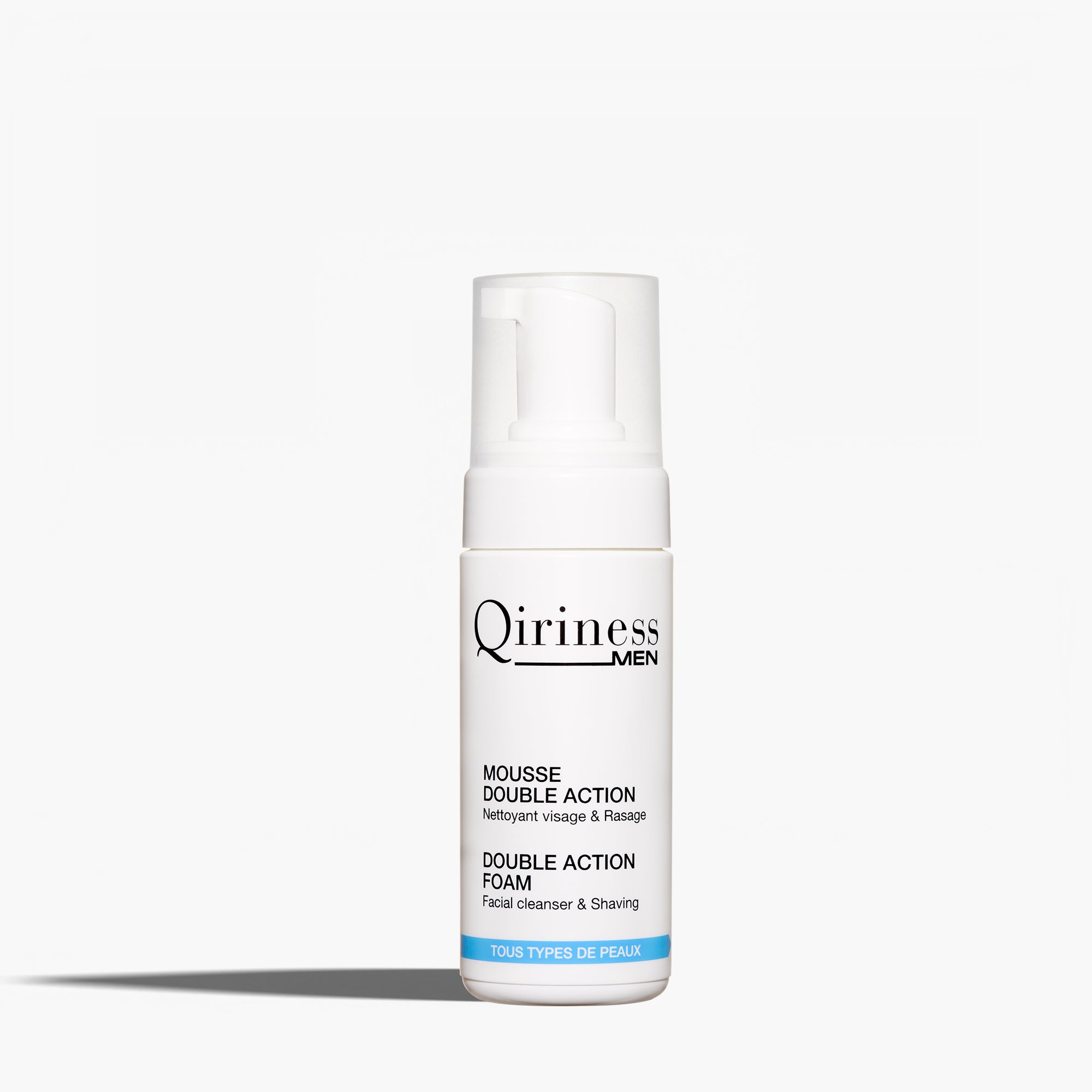 qiriness Mousse Nettoyante et Rasage Visage Homme - Aloe Vera