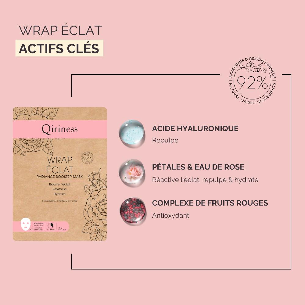 Qiriness Masque Visage Hydratant - Wrap Éclat