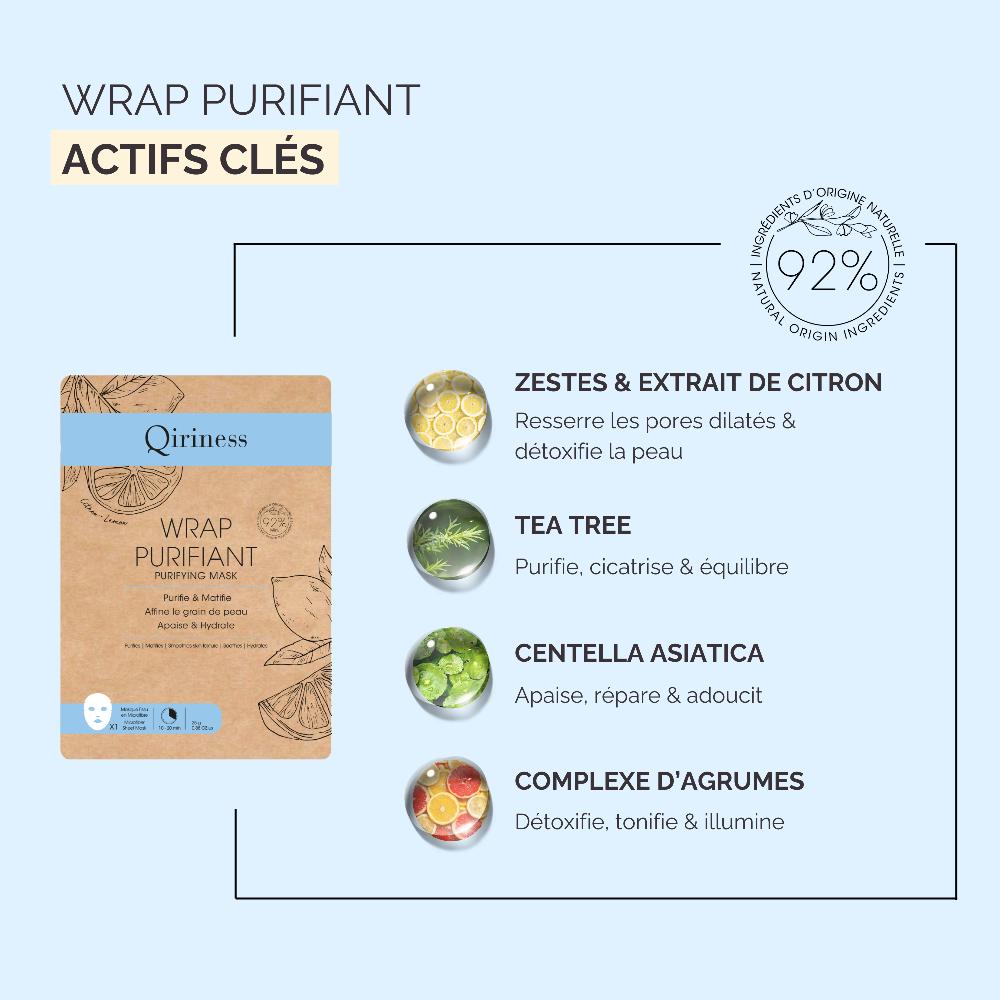 Qiriness Masque Visage Matifiant - Wrap Purifiant