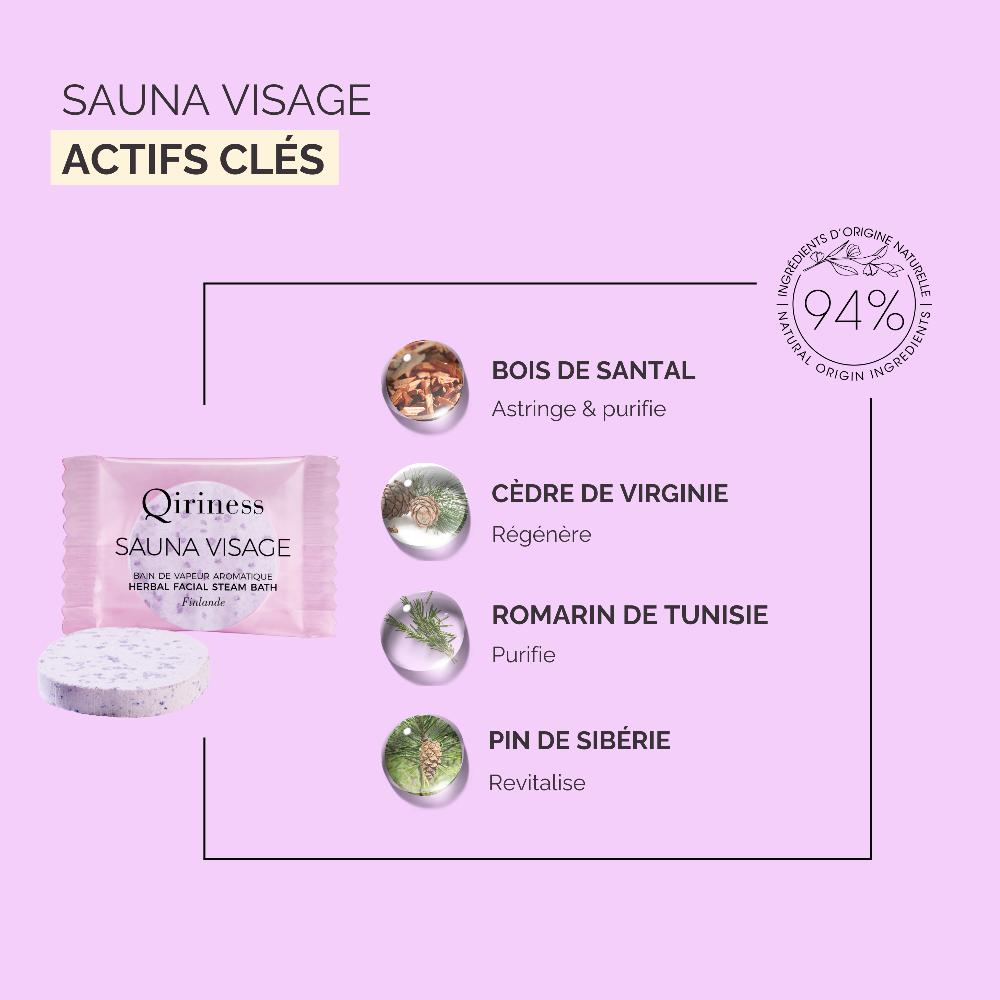Qiriness Sauna Visage/Bain Vapeur - 6 Galets Aromatiques