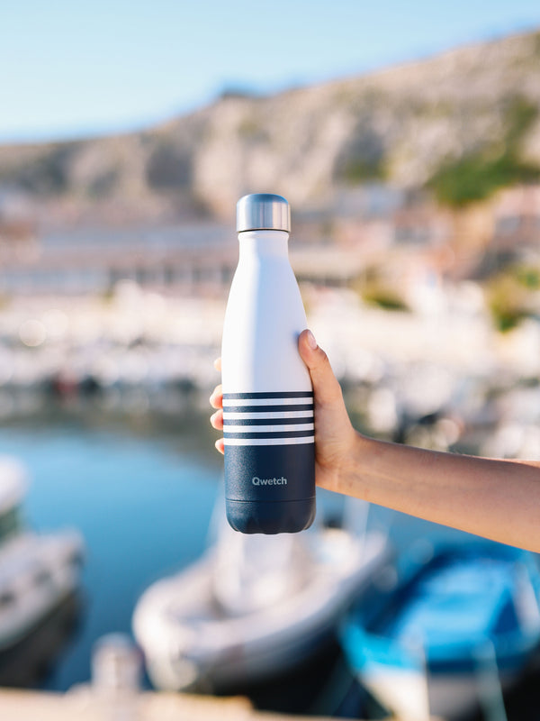 Qwetch Originals Marinière Bleu Bouteille Isotherme