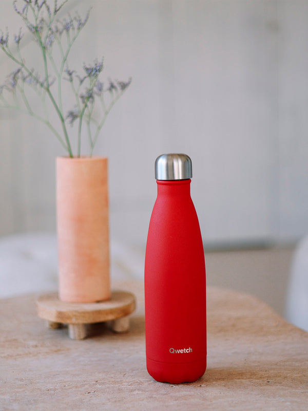 Qwetch Originals Matt Rouge Cardinal Bouteille Isotherme