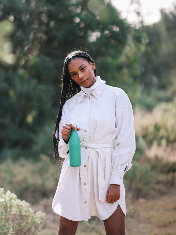 Qwetch Originals Matt Vert Toundra Bouteille Isotherme