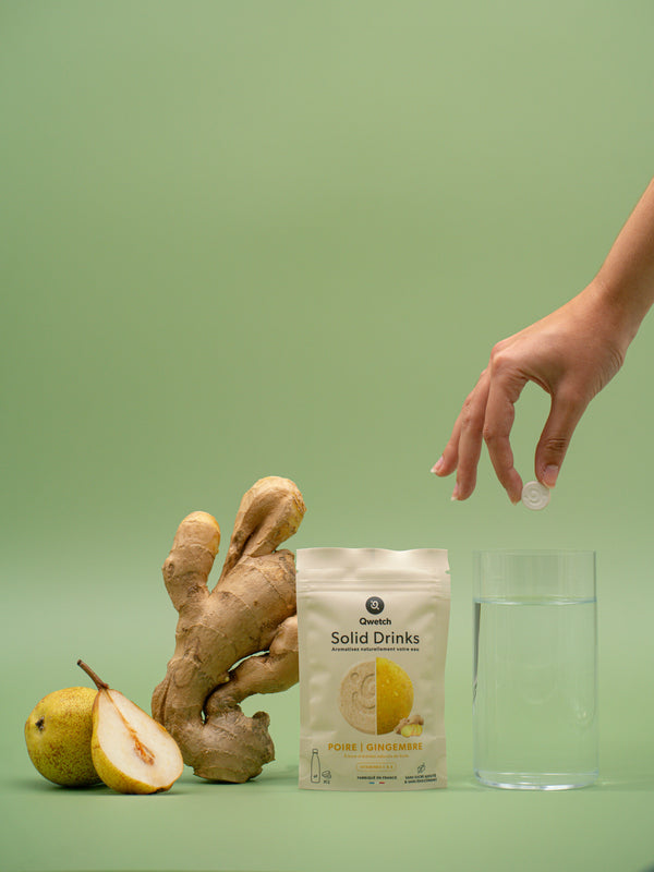 Qwetch Poire Gingembre & Fruits Exotiques Kit Découverte Solid Drinks